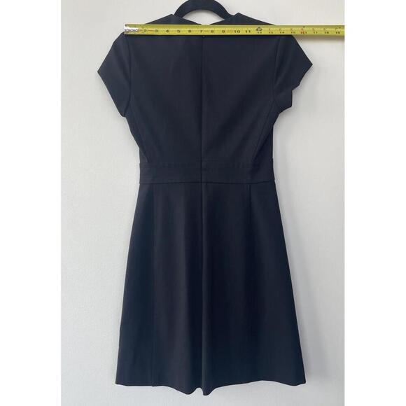 Theory Black Cap Sleeve A-Line Dress – Size 0 – Rayon Blend Workwear - Picture 2 of 7